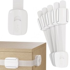 Child Safety Strap Locks Baby Proofing Cabinet Drawer Fridge 6 Count