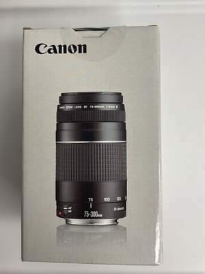 Canon EF 75-300mm f/4-5.6 III Lens Autofocus Telephoto Zoom Canon SLR Camera OB.