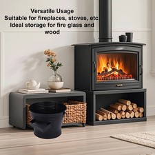 Metal Fireplace Bucket With Lid And Shovel Wood Handle Firepit Bucke HOT