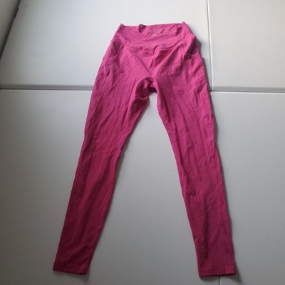 Buffbunny Leggings Womens Small Pink High Rise V Waist Pockets Yoga Gym Pants