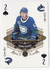 2020-21 OPC O Pee Chee QUINN HUGHES SP 2 Spades Playing Card NHL INSERT WILD+