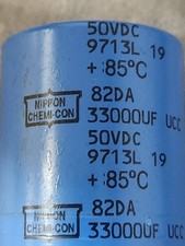33000uF 50V Large Can Electrolytic Capacitor 33000mfd 50VDC NIPPON JAPAN, NEW