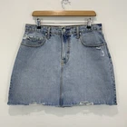 Nobody Denim Mini Skirt Women 32 Blue Piper Hi Rise Relaxed Fit Cotton Australia