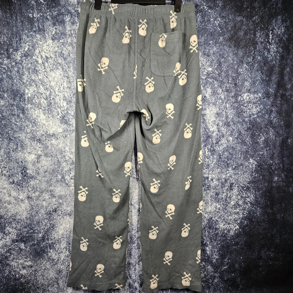 Lindos Pantalones de Pijama Cómodos Gris Calavera Talla Mediana Foto 2 de 4