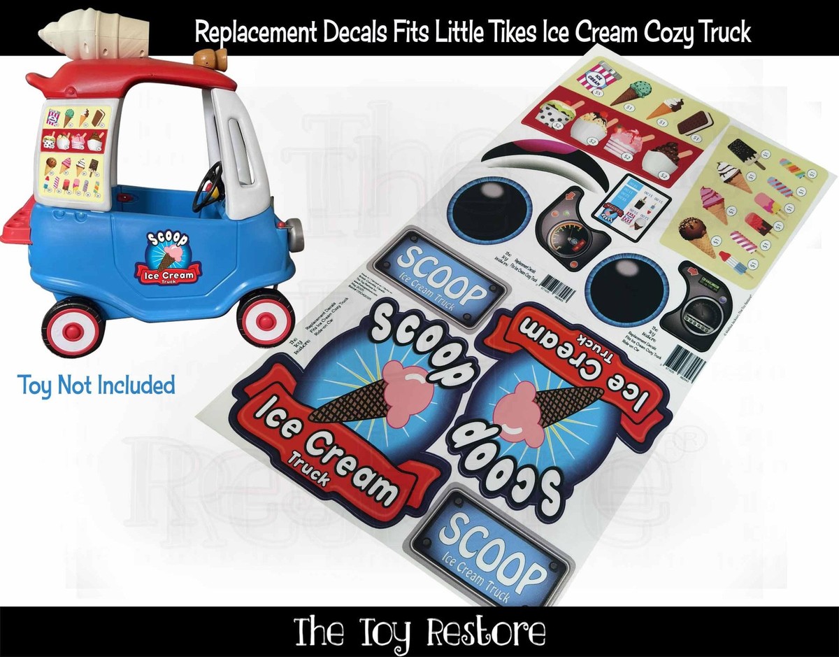 Toy Restore Replacement Stickers fits Little Tikes Ice Cream Cozy