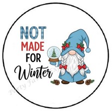 NOT MADE FOR WINTER GNOME ENVELOPE SEALS LABELS STICKERS PARTY FAVOR