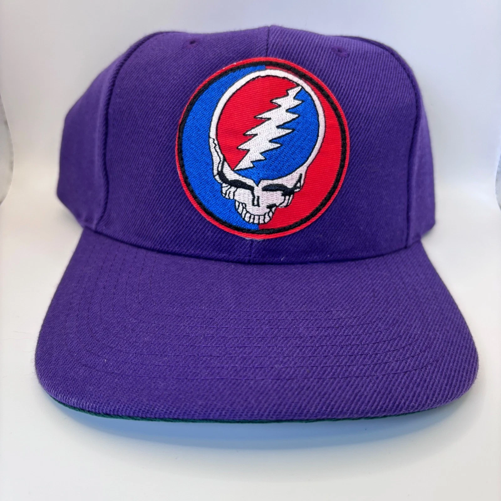 San Sun Grateful Dead Snapback Hat OSFA Purple Steal Your Face SYF Vintage Style