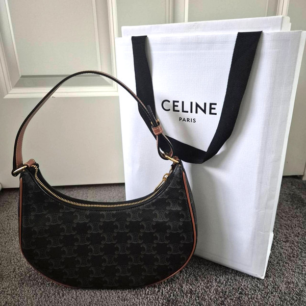 CELINE Ava Bag in Triomphe Canvas with Original Dust Bag & Box