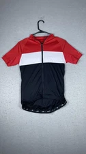 Bellwether Cycling Jersey Mens Large Full Zip Short Sleeve Red White Black Road