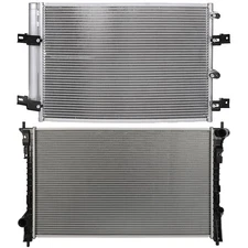 Radiator + AC Condenser Cooling For 2008-2011 Lincoln MKX Ford Edge
