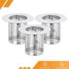 3Pack Shower Drain Strainer 2"x2.5" Stainless Steel Deep Sink Hair Catcher