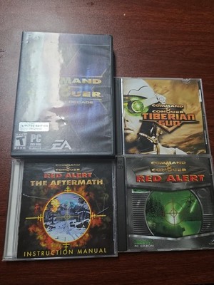 Command & Conquer Pc Lot of 3 Red alert  & The Aftermath  & Tiberian Sun