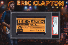 1977 Eric Clapton Concert Ticket Budokan Tokyo JAPAN 6th PSA CERTIFIED NM 7