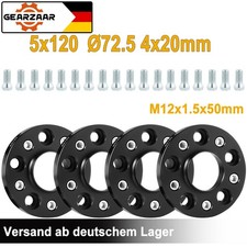 4x Spurplatten Spurverbreiterung Distanzscheibe Ø72,5 5x120 20mm für BMW 1er 3er