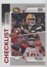 2018 Upper Deck CFL Checklist Red 118/150 Mike Reilly Bo Levi Mitchell #200 o1h
