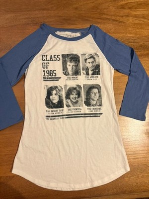 Women's  Small Three Quarter Sleeve Breakfast Club T-Shirt