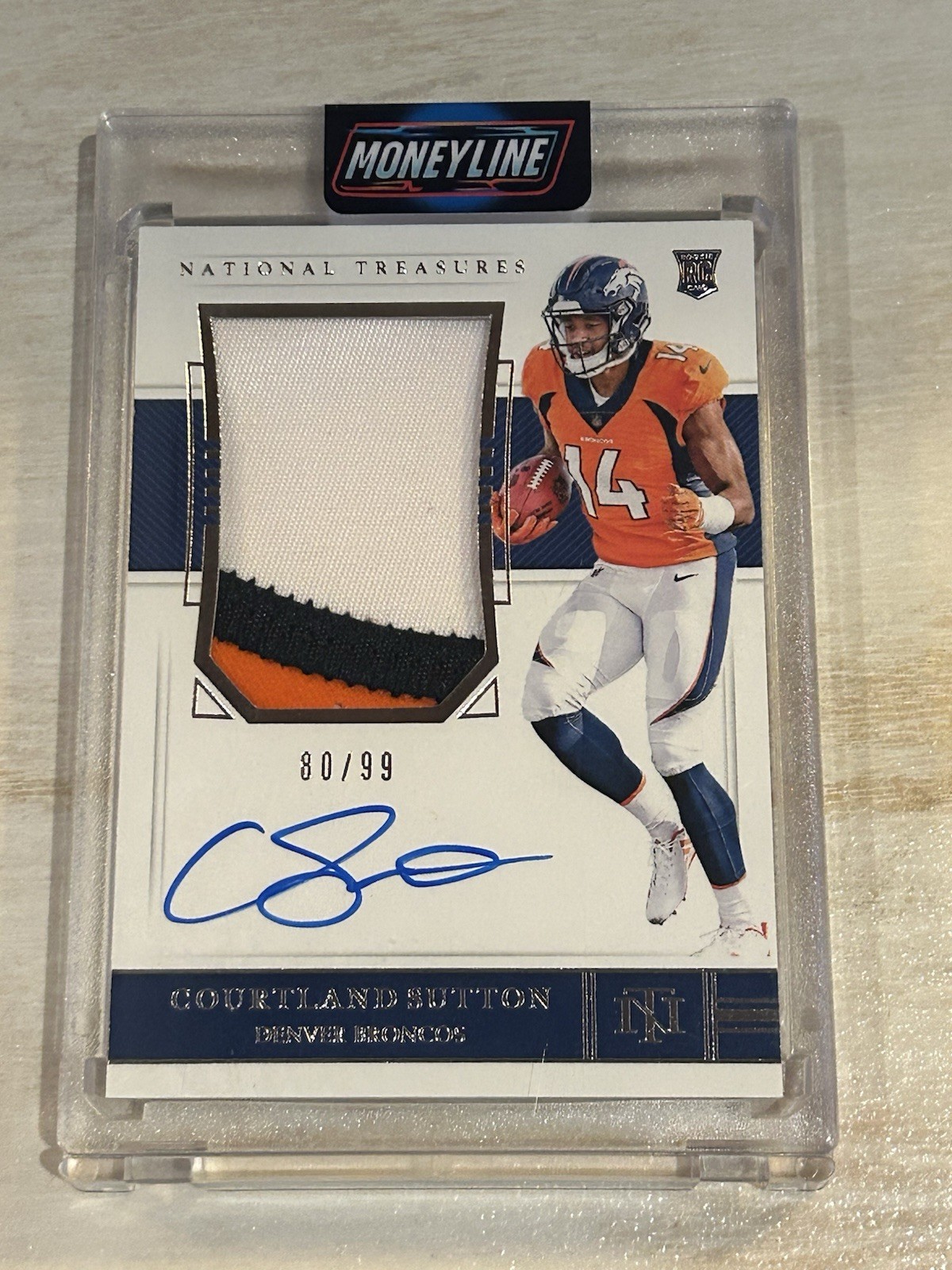 Courtland Sutton 2018 National Treasures Patch Auto Autograph #186 /99 Sh
