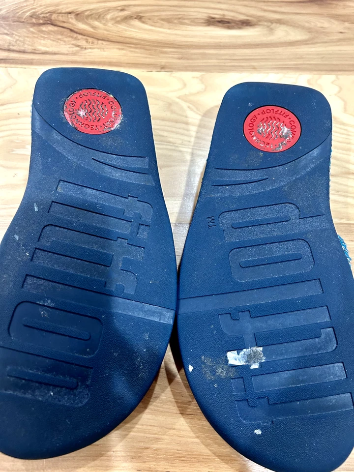 Chanclas Fit Flop Surfa Azul Marino Talla 7 Azul Marino Patrón Foto 2 de 4