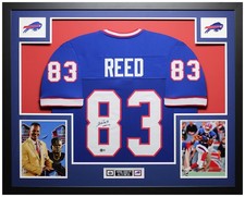 Andre Reed Autographed & Framed Blue Buffalo Jersey Beckett Certified
