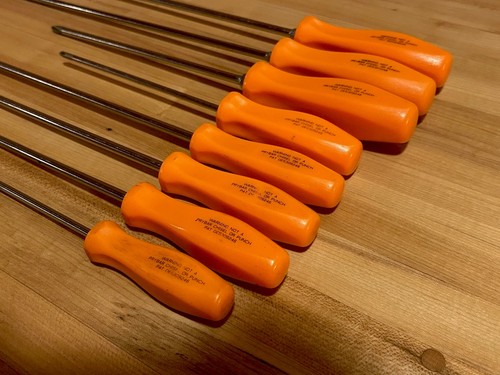 Snap-on Tools | 1990s SDDXL80O 8pc Orange Hard Handle Cabinet Screwdriver Set - Bild 10 von 10