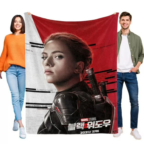 Black Widow Marvel Disney Superhero Marvel Fleece Blanket