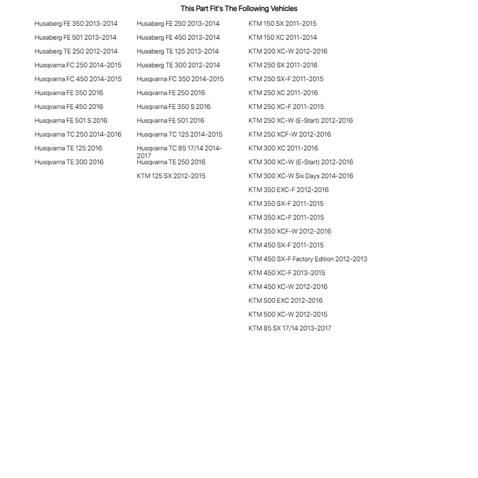 Sello profesional PC Racing para Husqvarna FC 450 2014-2015 Foto 4 de 4