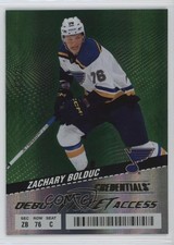 2024 Upper Deck Credentials Debut Ticket Access Green 5/25 Zachary Bolduc 0t2i