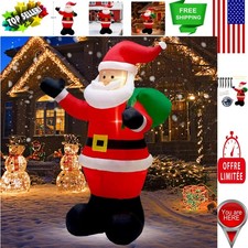Stunning 7 FT Inflatable Santa Claus with Gifts  LED for Festive Yard Decor