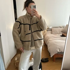 Source Unknown Oversized Sherpa Jacket, Fits Any Size