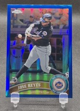 2011 Topps Chrome Blue Refractor 42/99 Jose Reyes #138 New York Mets Color Match