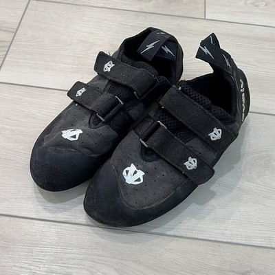 Evolv Defy VTR 3D Mens Size 8.5 Black Ecotrax Double Strap Climbing Shoes
