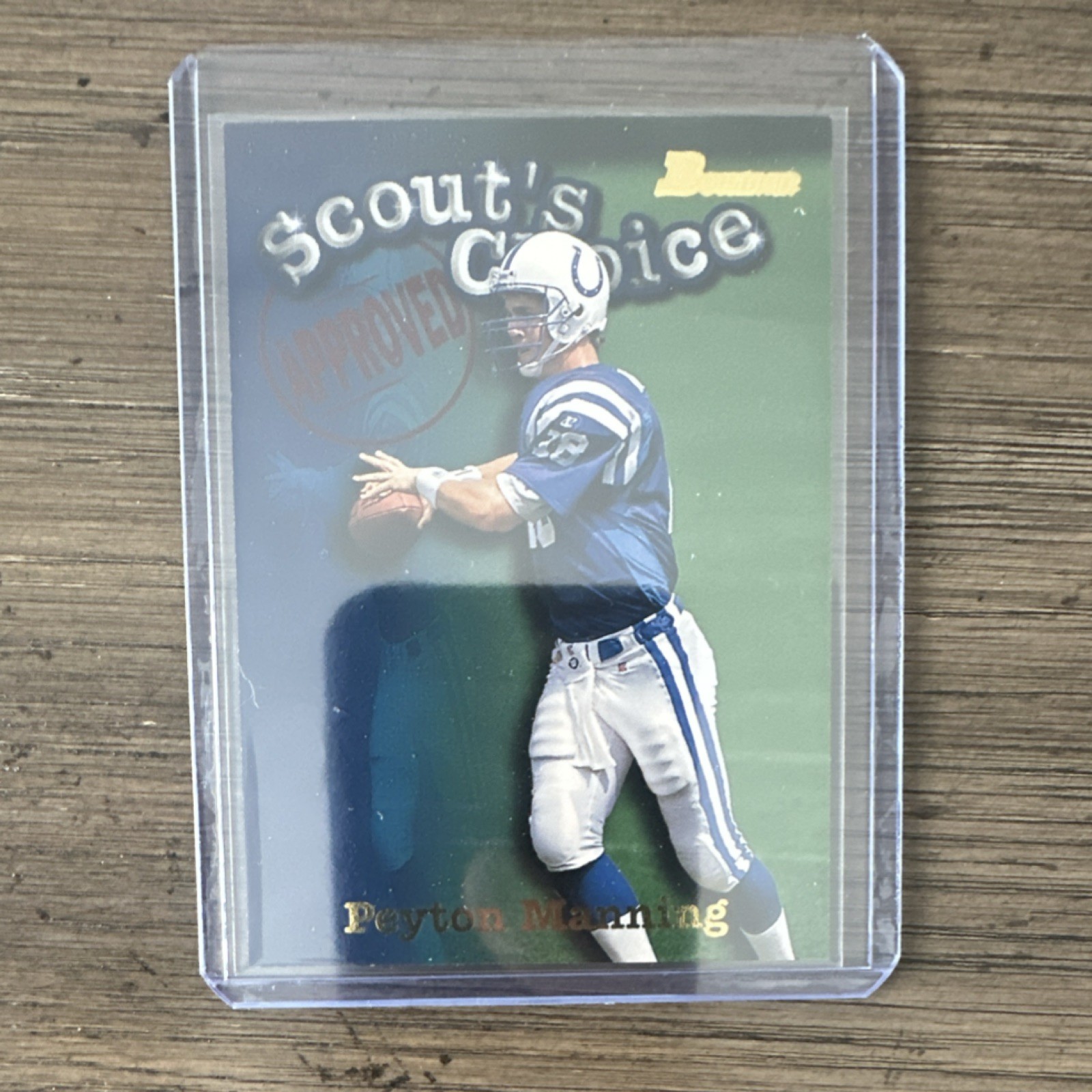 1998 Bowman Scout's Choice Insert Peyton Manning #SC1 Indianapolis Colts NFL