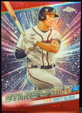 2024 Topps Chrome Stars of the MLB MATT OLSON 25/75 Red White Blue Holofoil
