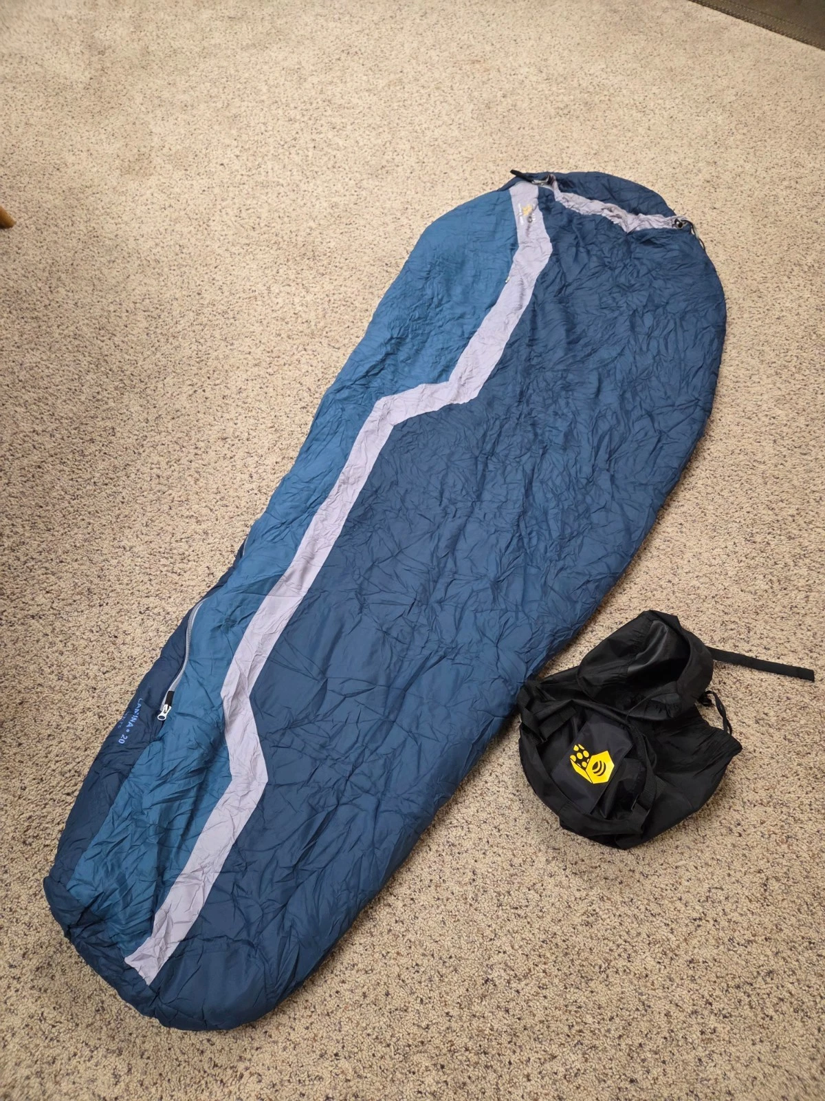 Mountain Hardwear 20F/-7C Lamina Sleeping Bag Reg BLUE VGC