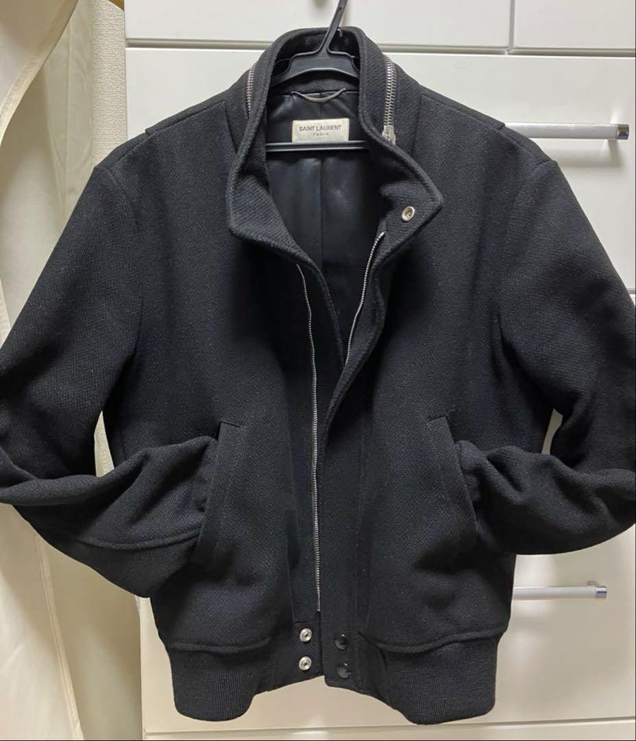 Giacca Teddy Saint Laurent Paris 15AW Hedi Lana Taglia 44 Nera Made in Italy