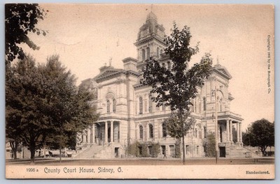K39/ Sidney Ohio Postcard c1910 Shelby County County Court House 8