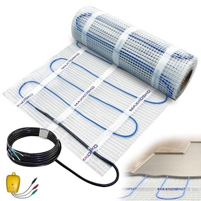 10 sq.ft. Electric Floor Heat Mat Kit, 120 V Underfloor Radiant Heating Syste...