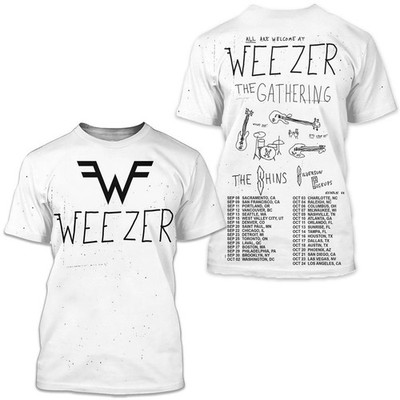 Weezer The Gathering Tour 2026 3D T Shirt Full Size S-5XL PA863