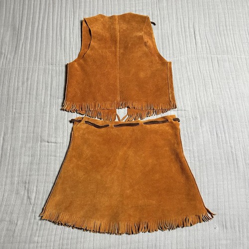 John R Craighead Co Conjunto Vaquero Occidental Niños Gamuza Real Sherif Chaleco + Falda Talla M - Imagen 10 de 13