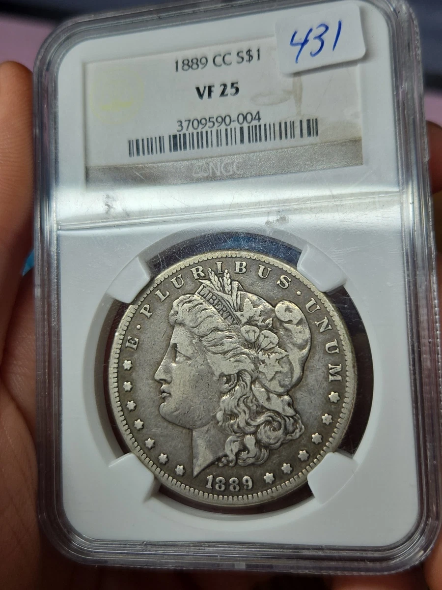 Carson City Grade VF 25 1889 Year Morgan US Dollars (1878-1921