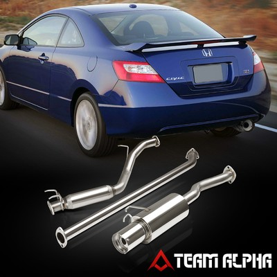 #ad Fits 2006 2011 Honda Civic 1.8 4quot; TIP MUFFLER Stainless Steel Catback Exhaust $164.89