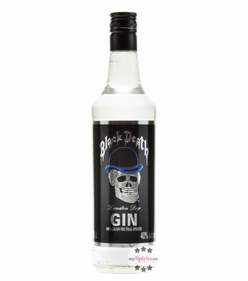 Black Death London Dry Gin - Kult-Gin / 40% vol. / 0,7 Liter-Flasche
