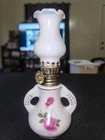 Vintage Mini Milk Glass Kerosene / Oil Lantern