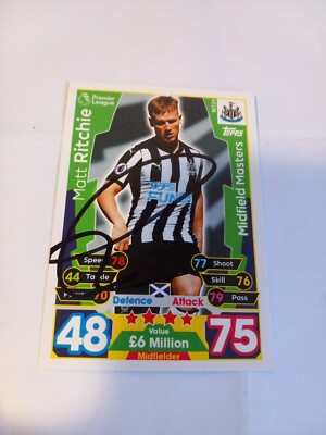 Trading Card signiert Matt Ritchie Newcastle United NEU 