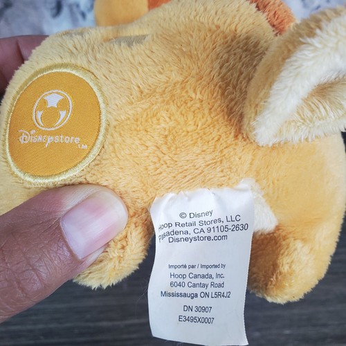 Disney Store BAMBI With Large Green Satin Neck Bow, 9" Laying EUC CLEAN! - Picture 5 of 7