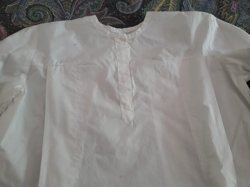 CAMICIA DA NOTTE IN COTONE BIANCO ANNI 1950 BAMBINA 6 ANNI, VINTAGE - Foto 2 di 3
