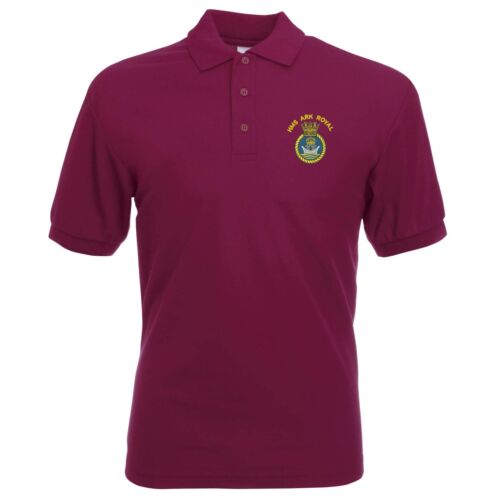 OFFICIAL HMS Ark Royal Polo Shirt With Embroidered Logo Royal Navy - Picture 4 of 11