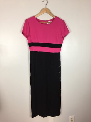 open lace back dress Jelissa Colorblock Midi Dress Pink