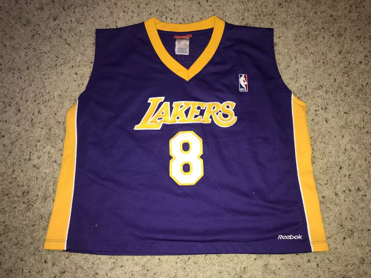 KOBE BRYANT LOS ANGELES LAKERS WOMEN'S CROP TOP THROWBACK JERSEY