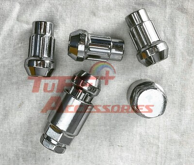 TUFF PLUS 1/2”-20 Black Wheel Lock Nuts – Set Of 4 With 2 Free Keys – Fits Falcon AU-FG & Some Jeep